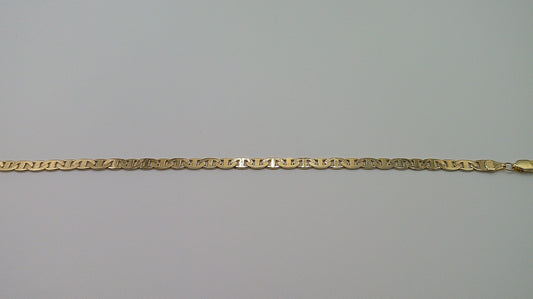 14k gold anchor link bracelet | 8 inches