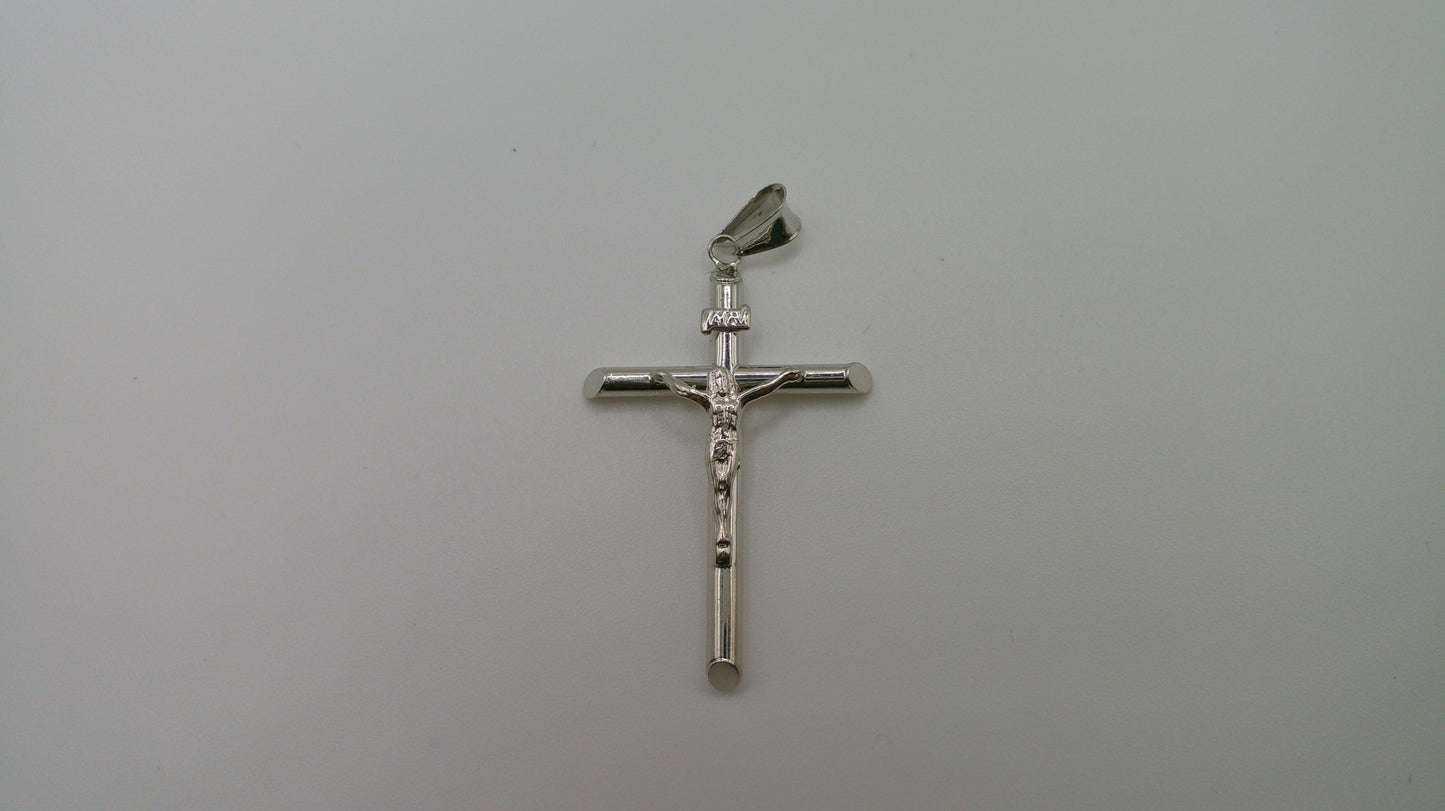 14k white gold cross pendant | crucifix | 1.7g
