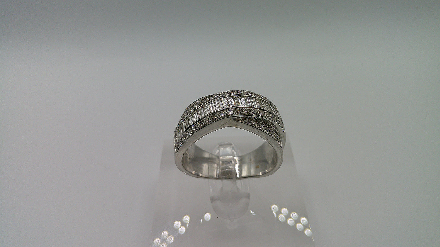 18k gold diamond ring | white gold | size 9.25 | 2 ct
