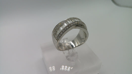 18k gold diamond ring | white gold | size 9.25 | 2 ct