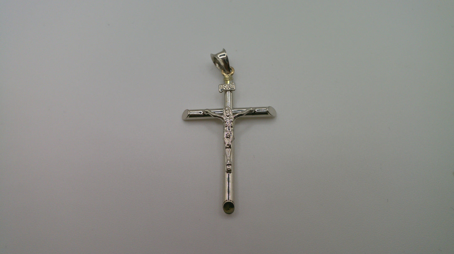 14k white gold cross pendant | crucifix | 1.7g