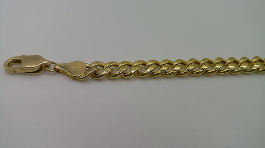 14k yellow gold Miami Cuban link bracelet | 7.25 inches