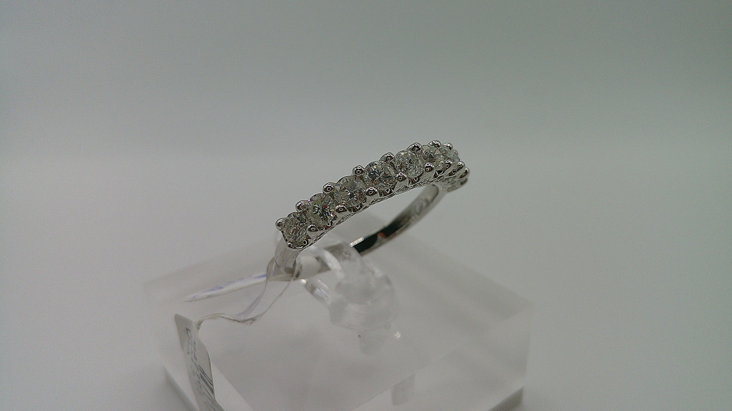 14k gold diamond ring | white gold | .98 ct | size 7.5