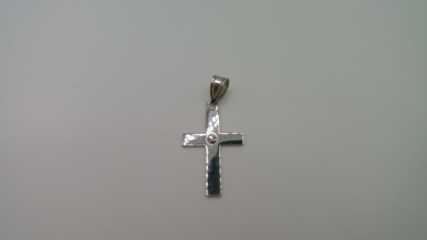 14k white gold cross pendant | crucifix | 1.2g