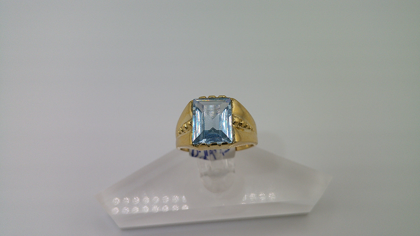 14k gold ring | size 6.25 | aquamarine stone