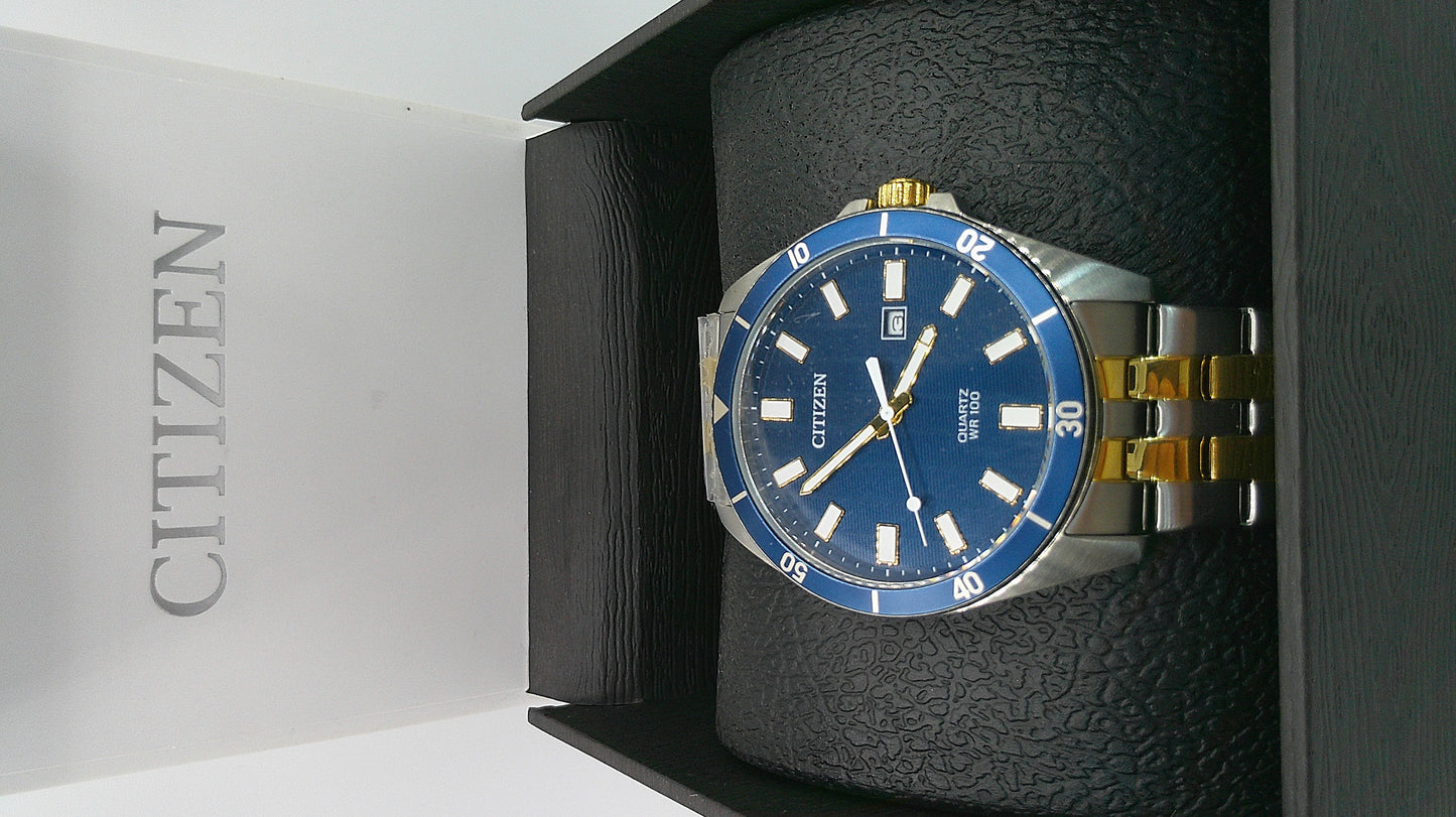 Citizen Watch | Two-toned stainless steel | blue face | Quartz WR 100