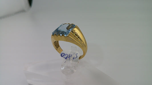 14k gold ring | size 6.25 | aquamarine stone