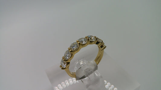 14k gold diamond ring | yellow gold | 1.43 ct | 7 diamonds | size 6