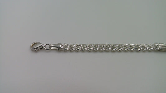 14k white gold baby bracelet | ID bracelet | V link bracelet