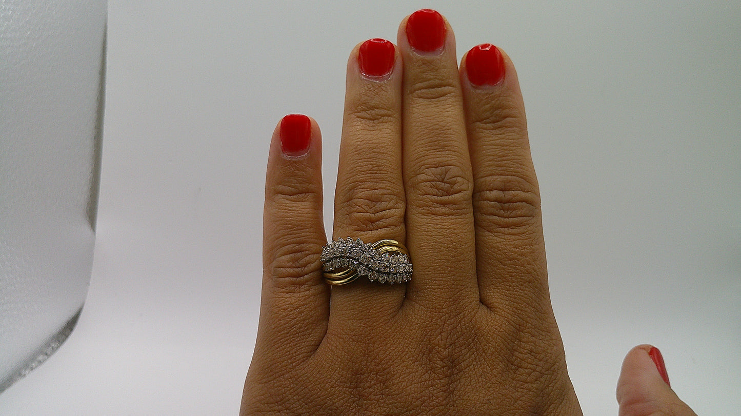 14k gold diamond ring | yellow gold | 1.02ct | size 7