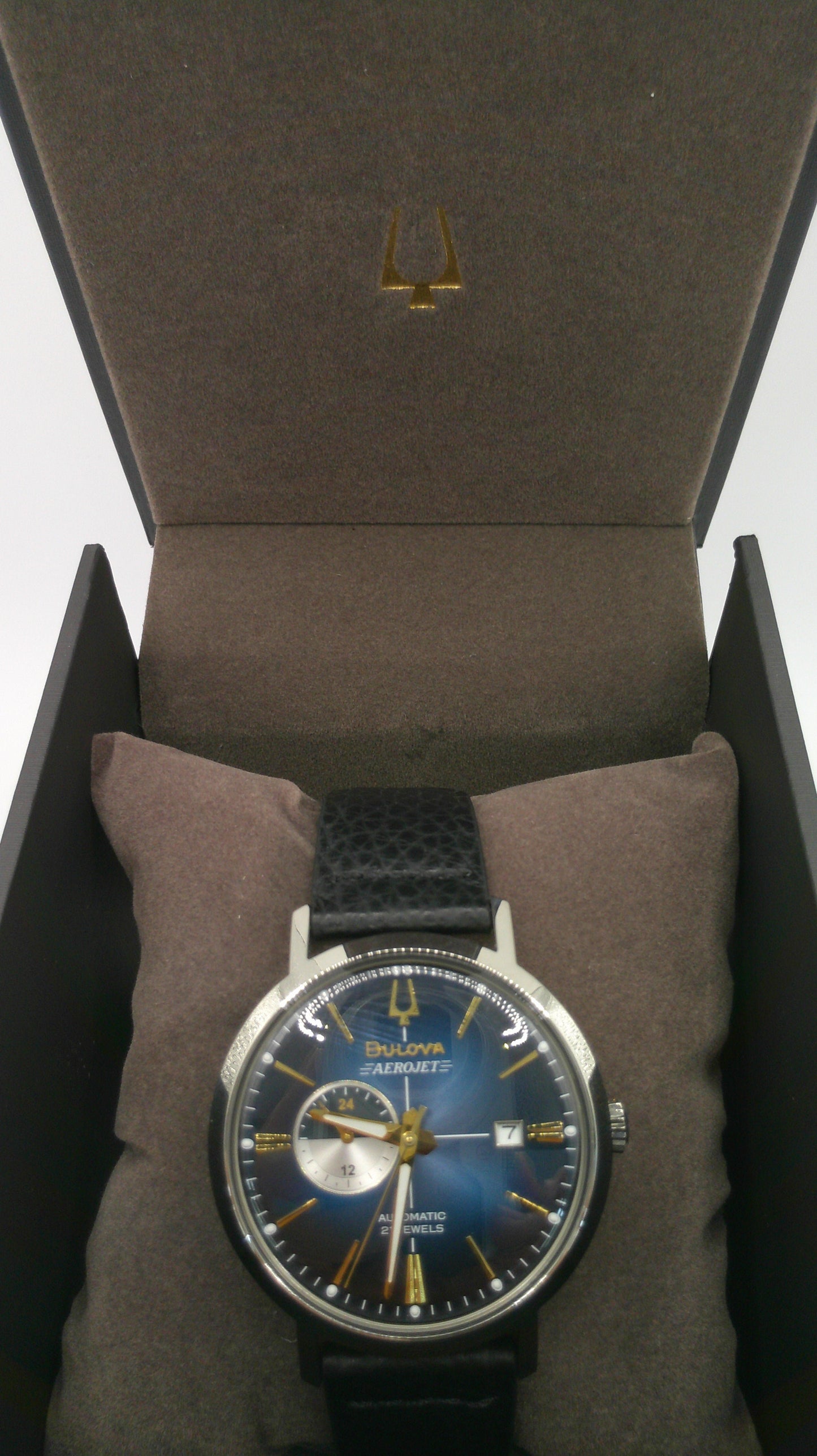 Bulova Watch Aerojet | Automatic 21 Jewels | Genuine leather band
