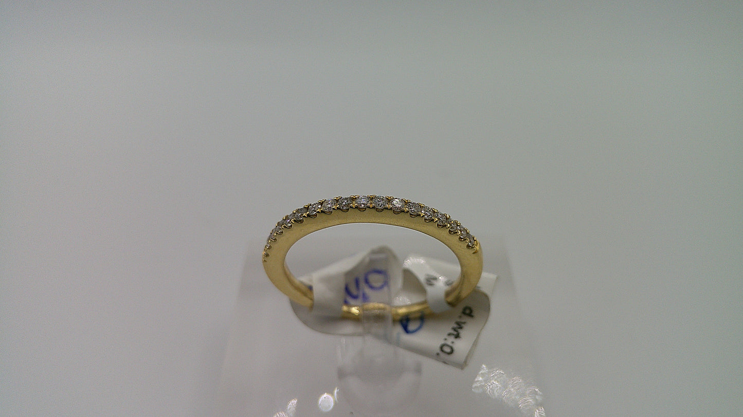 14k gold diamond ring | yellow gold | 0.19 ct | size 7