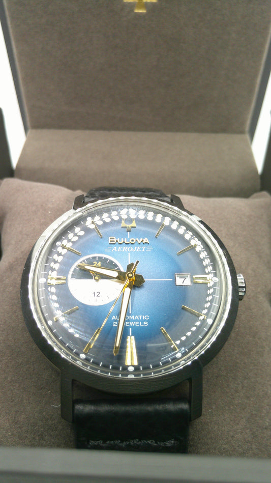 Bulova Watch Aerojet | Automatic 21 Jewels | Genuine leather band