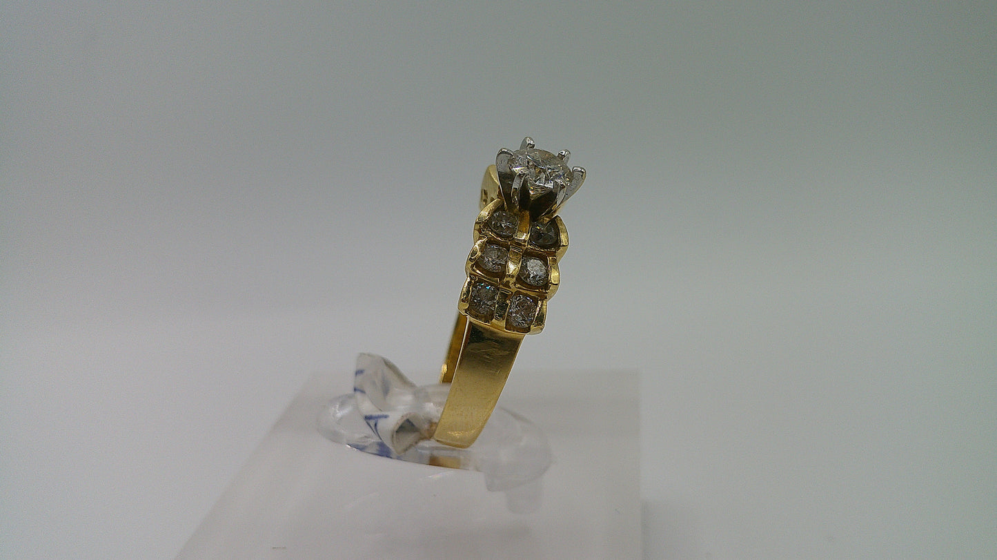 14k yellow gold Diamond engagement ring | 1.0 carat | size 7
