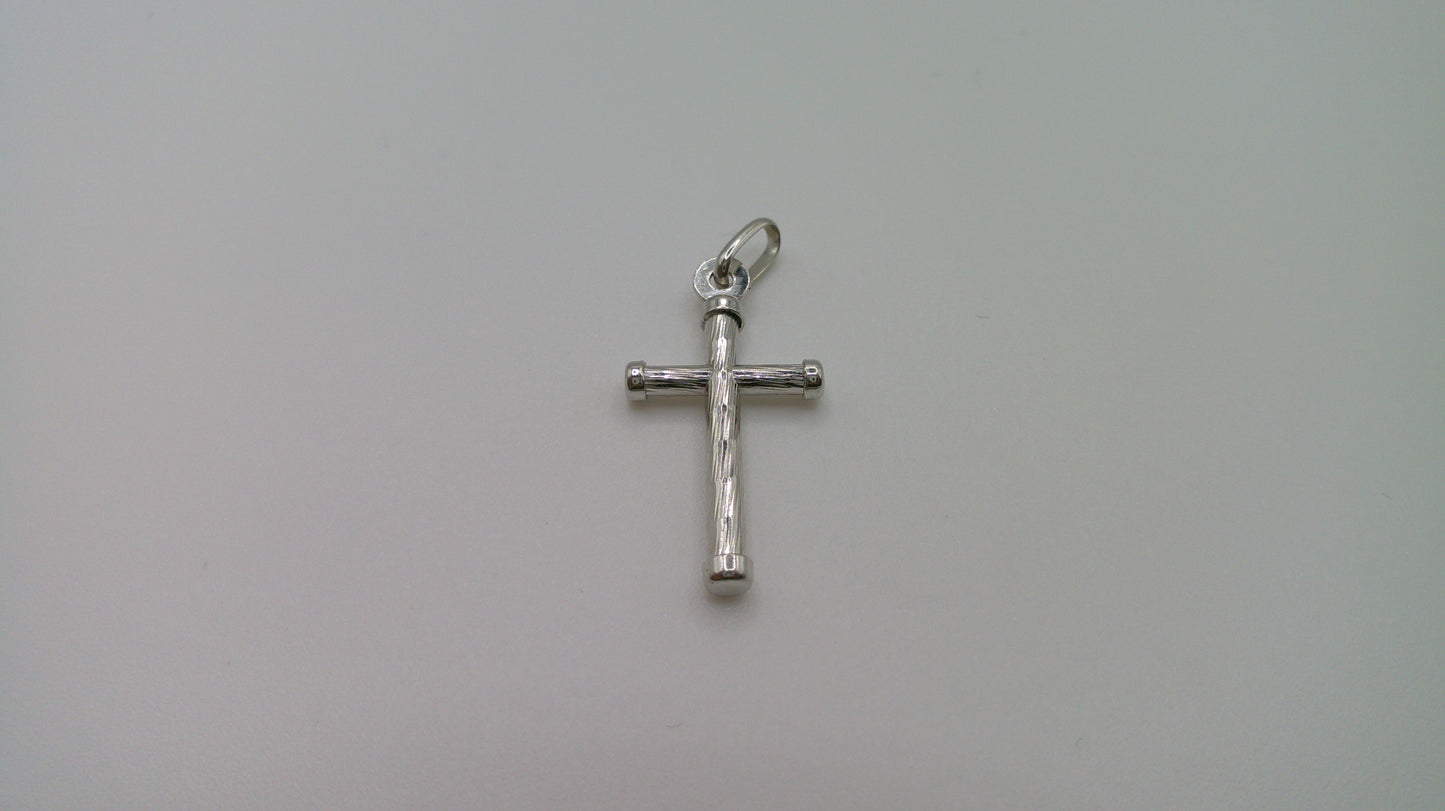 14k white gold cross pendant | crucifix | 1.1g
