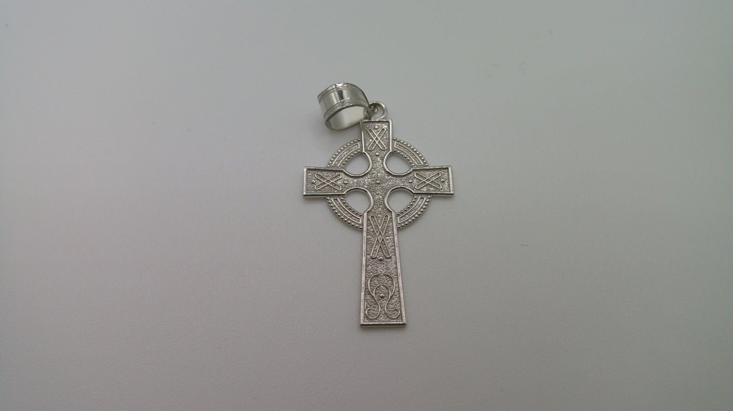 14k white gold cross pendant | crucifix | 1.2g