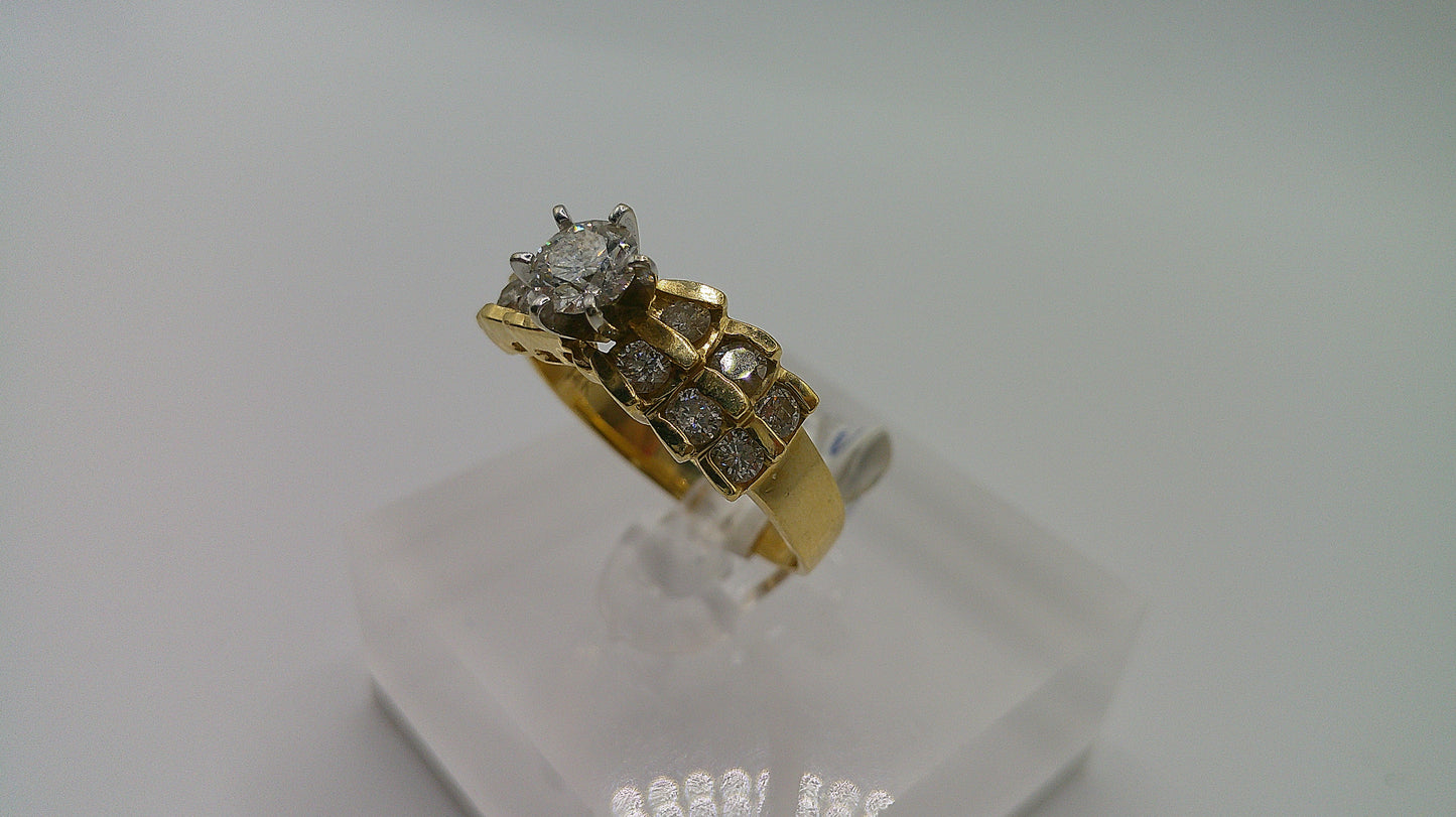 14k yellow gold Diamond engagement ring | 1.0 carat | size 7