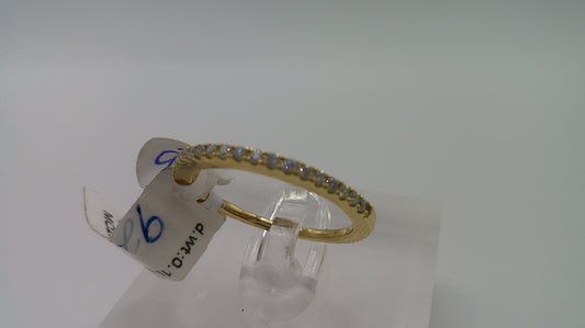 14k gold diamond ring | yellow gold | 0.19 ct | size 7