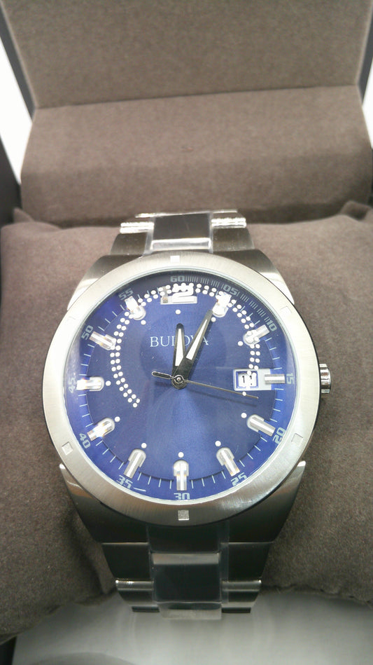 Bulova Watch | Blue face | Stainless steel band