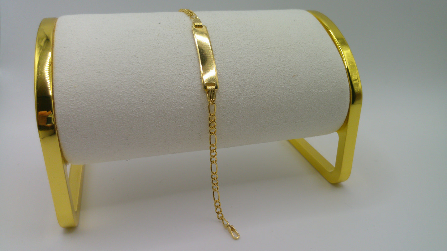 14k gold baby bracelet | ID bracelet | Figaro Bracelet