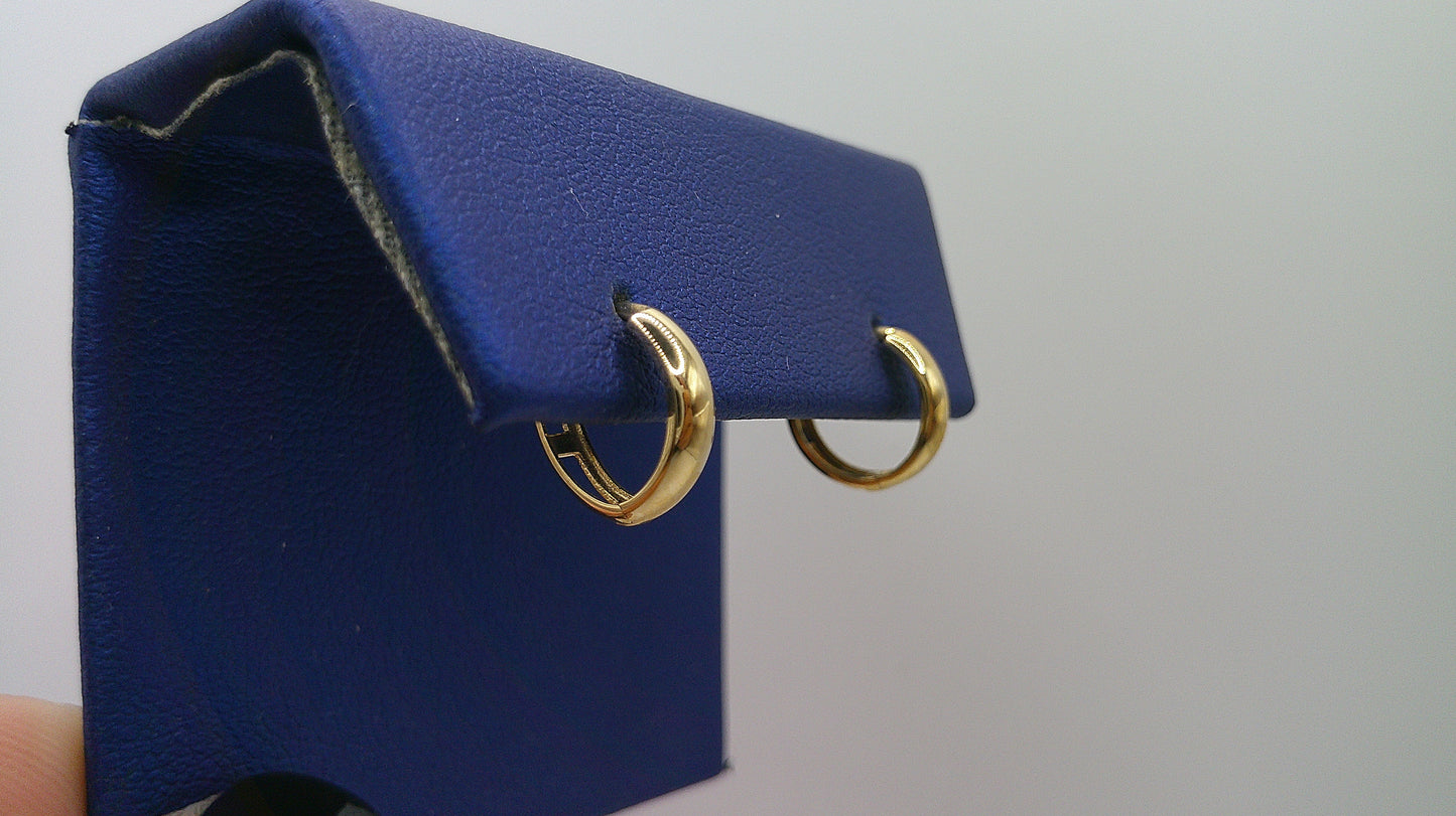 14k gold huggie earrings | simple, small design | children's