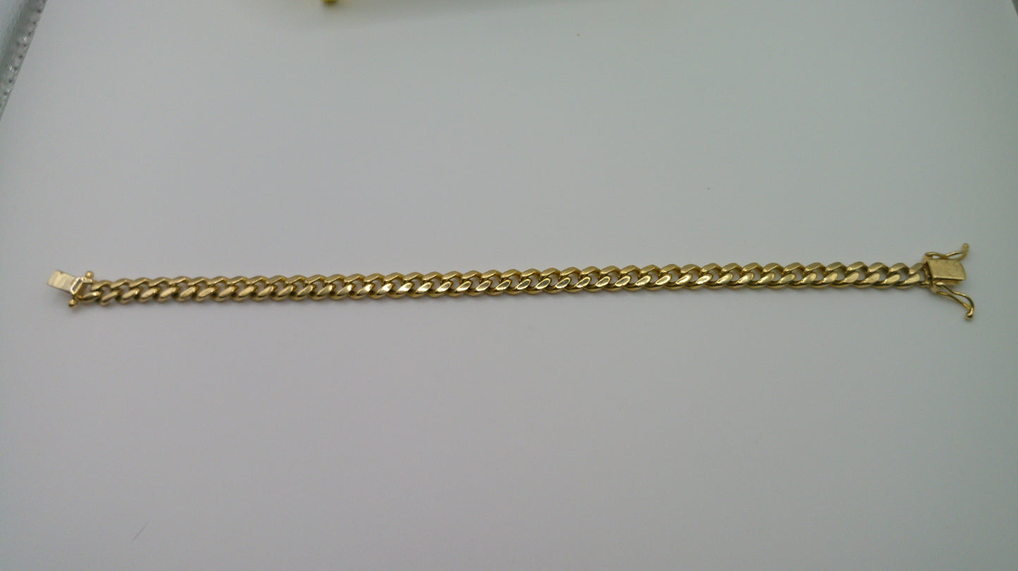 14k gold solid Miami Cuban link bracelet | 8.5 inches