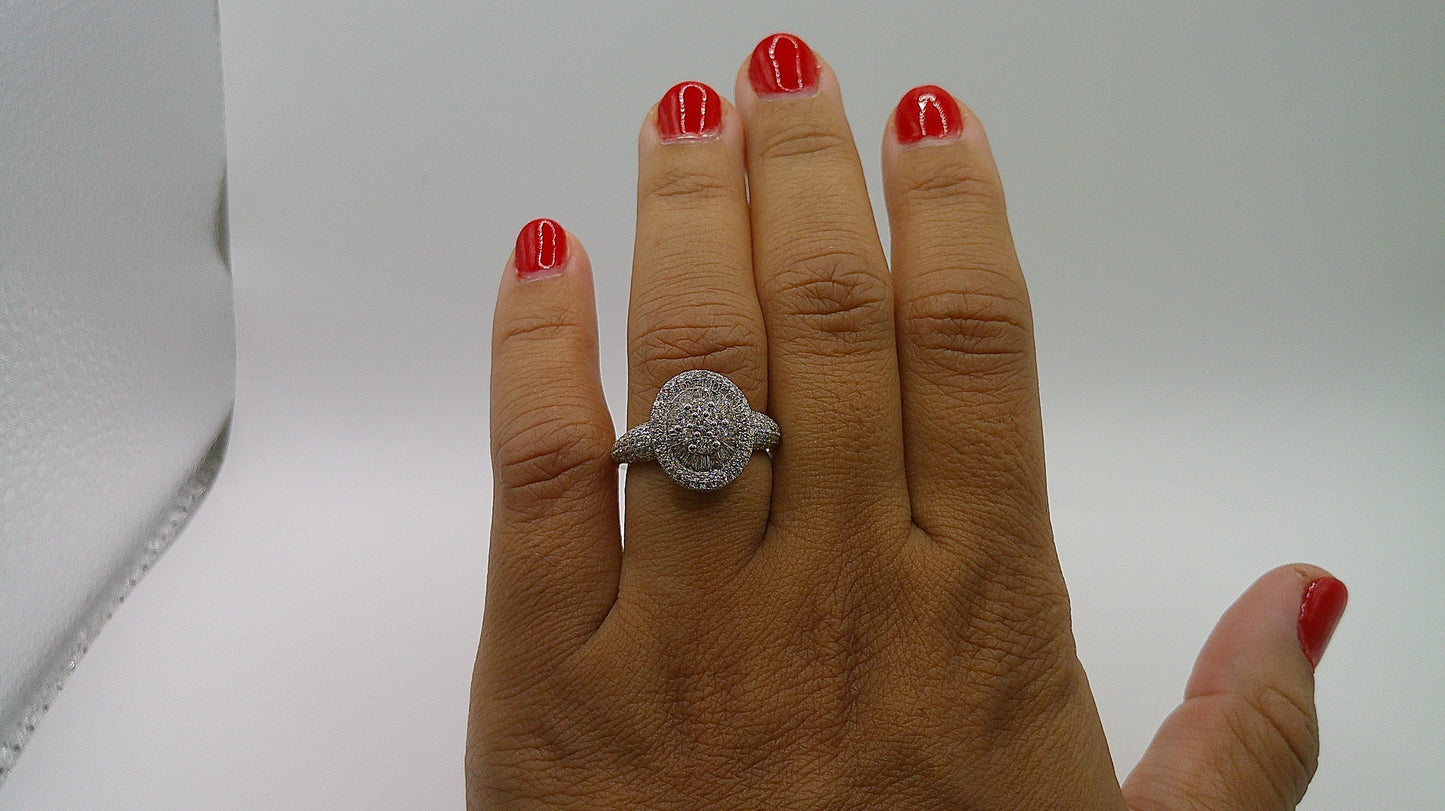 18k white gold Diamond engagement ring | 1.55 carat | size 6.75