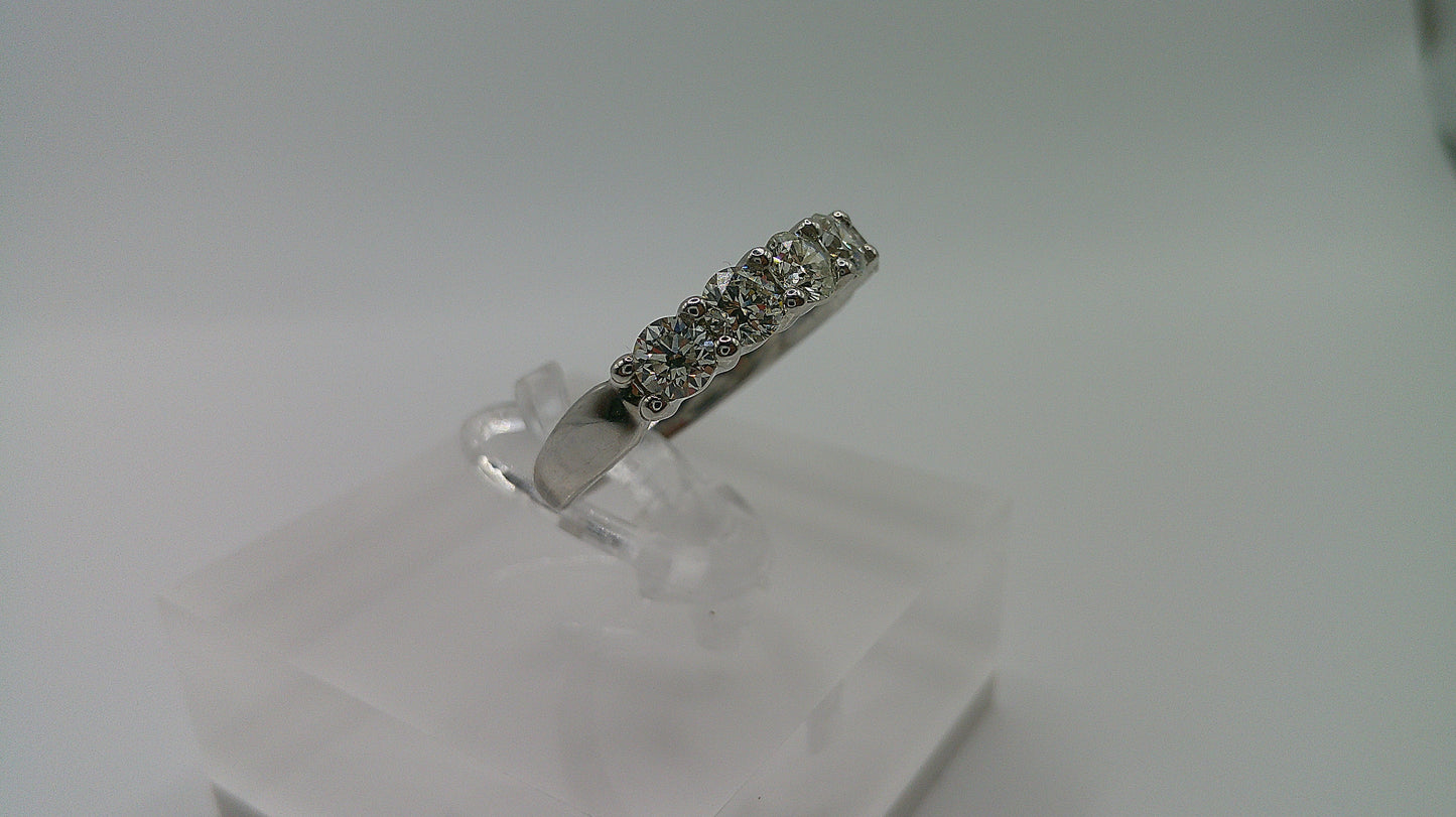14k gold diamond ring | white gold | .5 ct | size 6.25