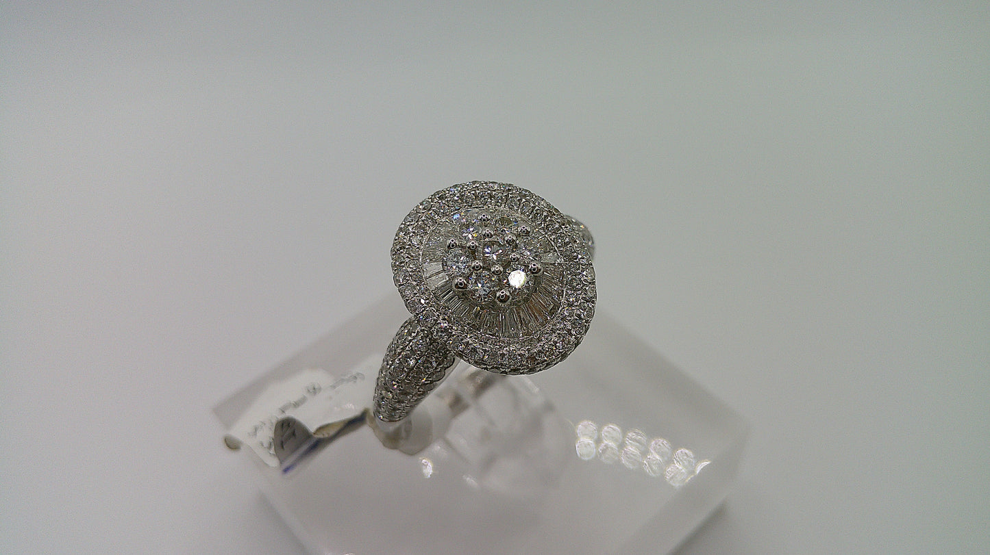 18k white gold Diamond engagement ring | 1.55 carat | size 6.75