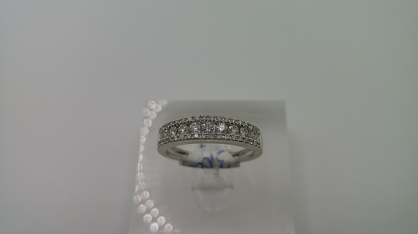 14k gold diamond ring | white gold | 0.75 ct | size 6