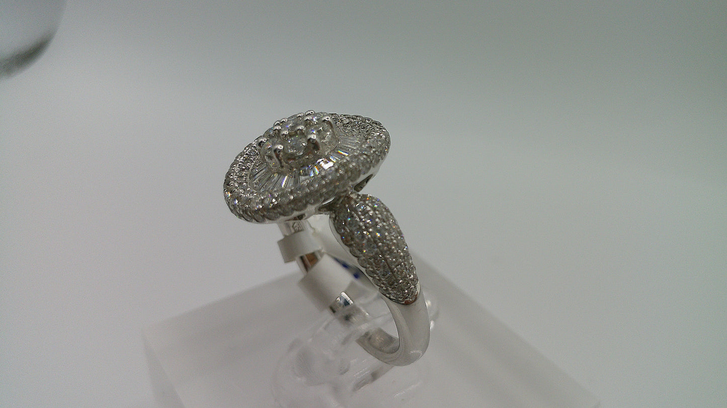 18k white gold Diamond engagement ring | 1.55 carat | size 6.75