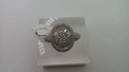 18k white gold Diamond engagement ring | 1.55 carat | size 6.75