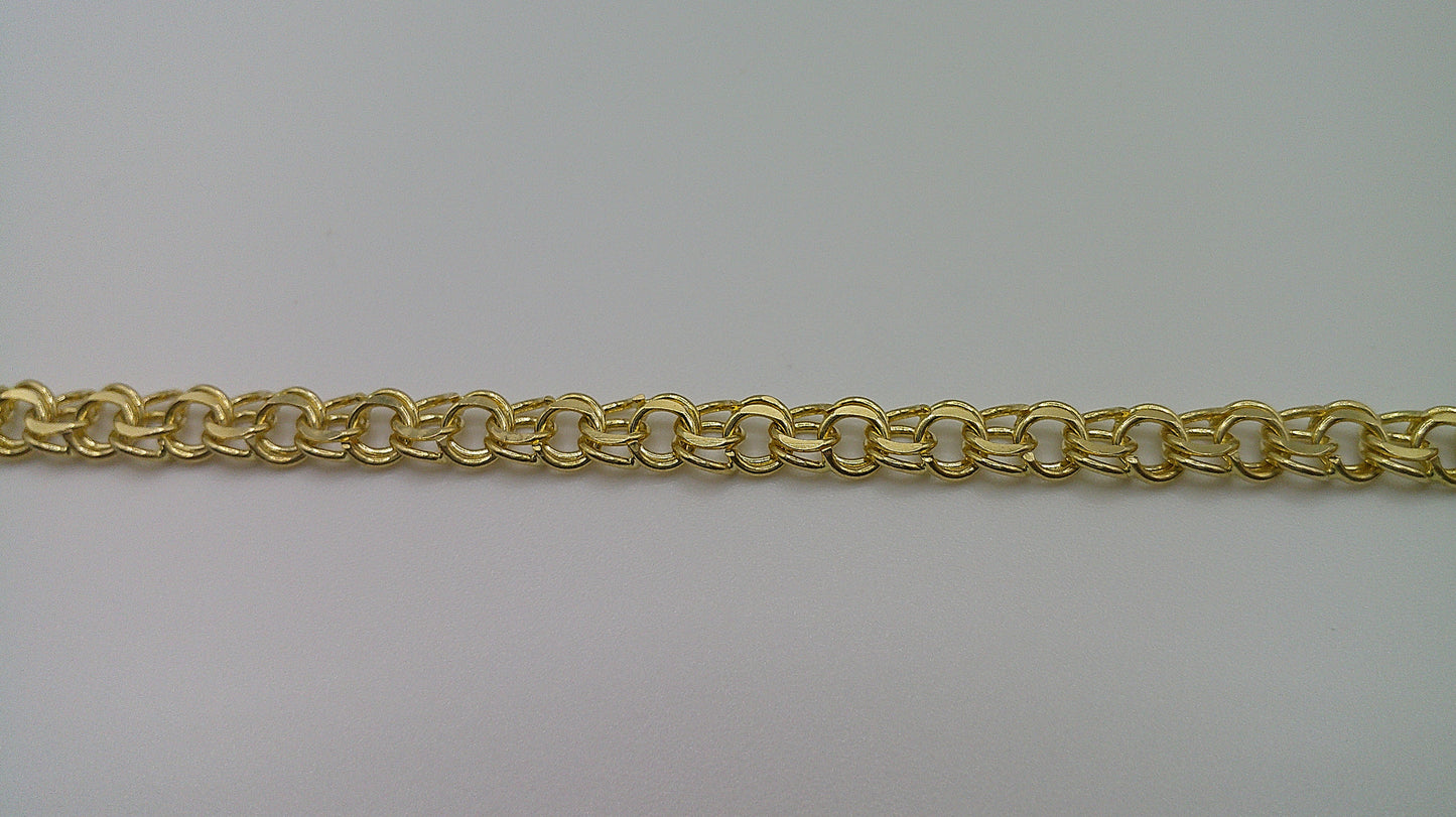 14k yellow gold gucci link bracelet | 7 inches