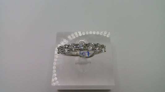 18k gold diamond ring | white gold | 1.40 ct | 7 diamonds | size 7.5