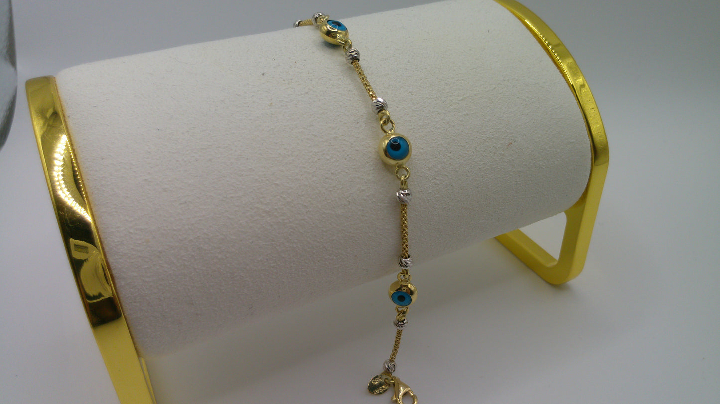14k gold baby bracelet | Evil Eye bracelet