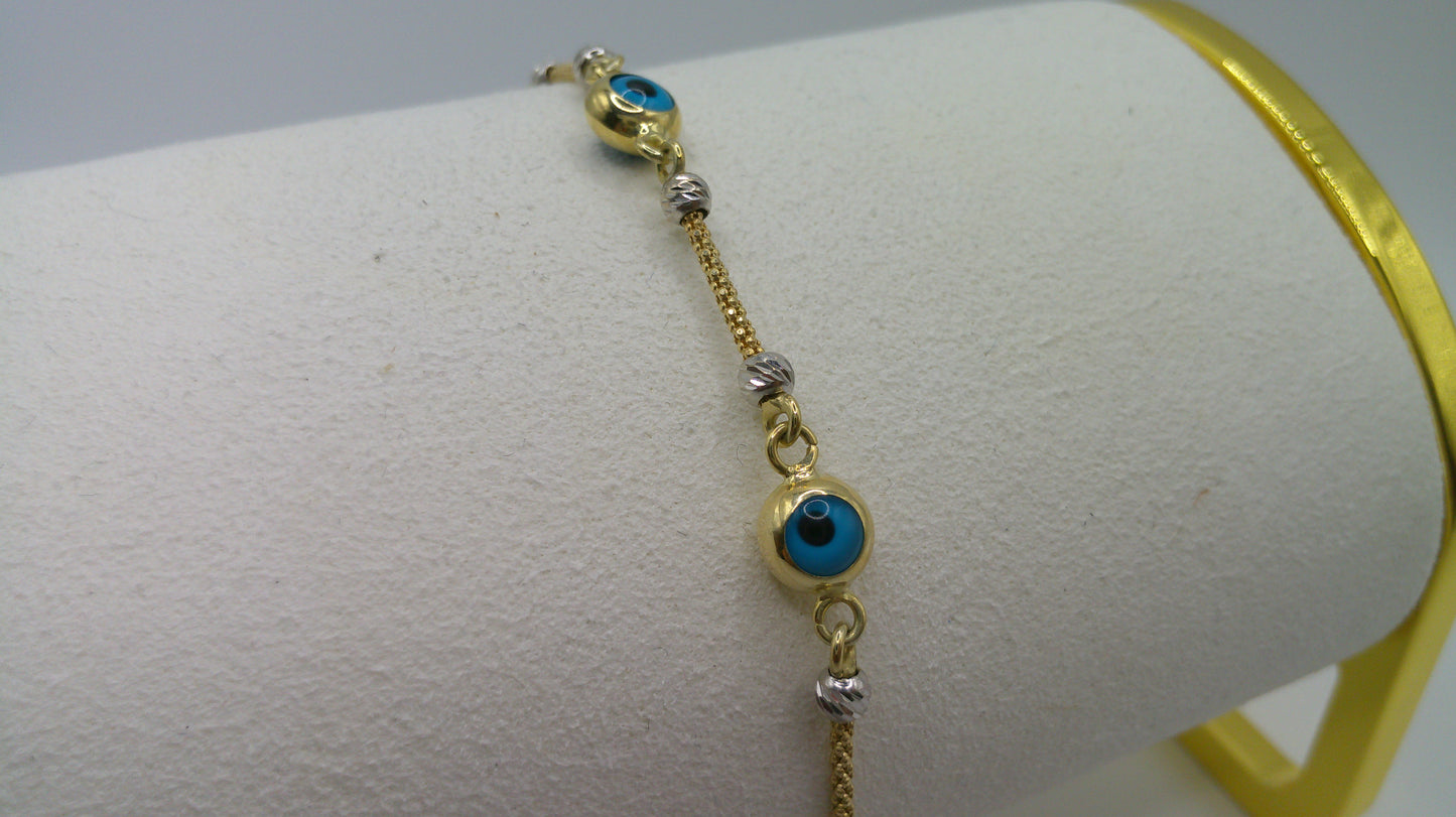14k gold baby bracelet | Evil Eye bracelet