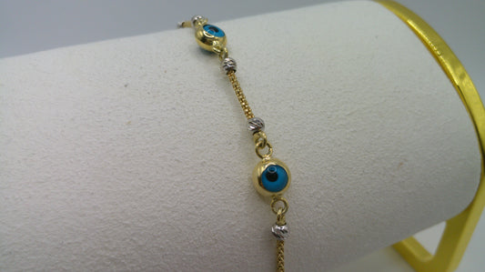14k gold baby bracelet | Evil Eye bracelet