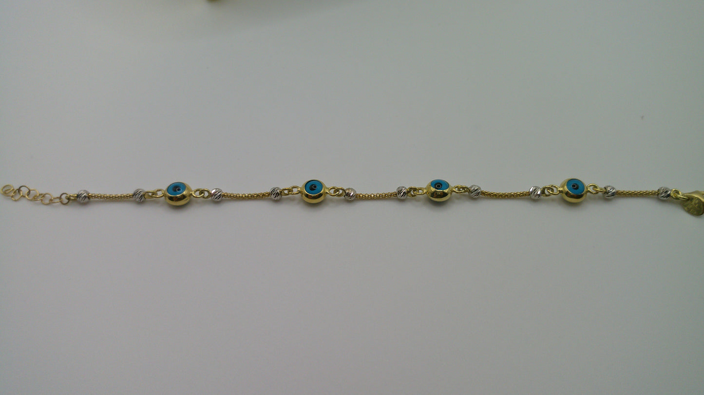 14k gold baby bracelet | Evil Eye bracelet