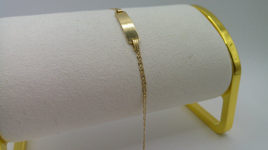 14k gold baby bracelet | ID bracelet | Anchor Link bracelet