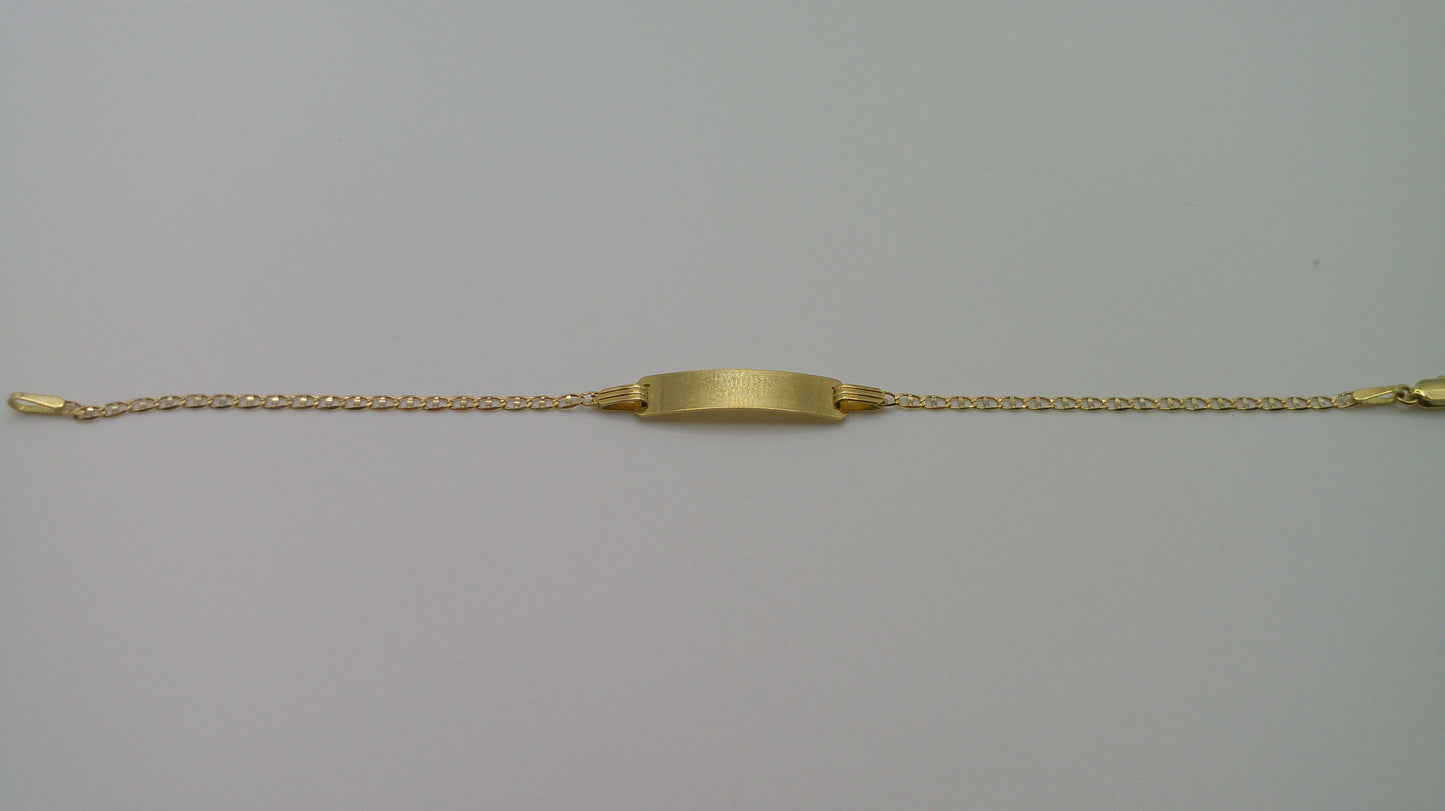 14k gold baby bracelet | ID bracelet | Anchor Link bracelet