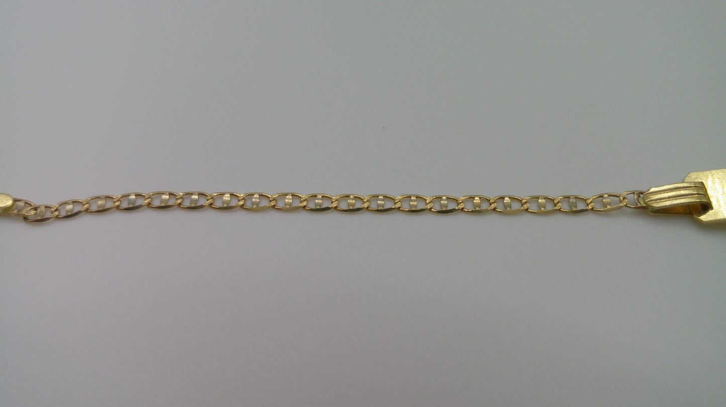 14k gold baby bracelet | ID bracelet | Anchor Link bracelet