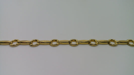 14k gold open link bracelet | 7.25 inches