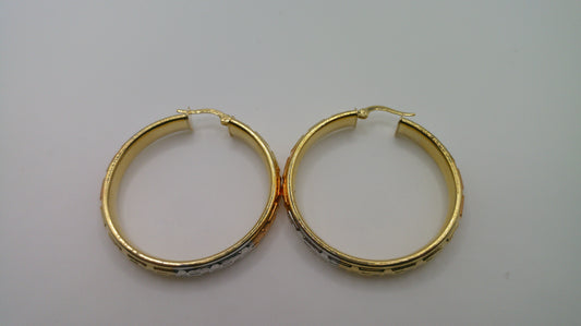 14k tricolor gold | Greek key | 5mm