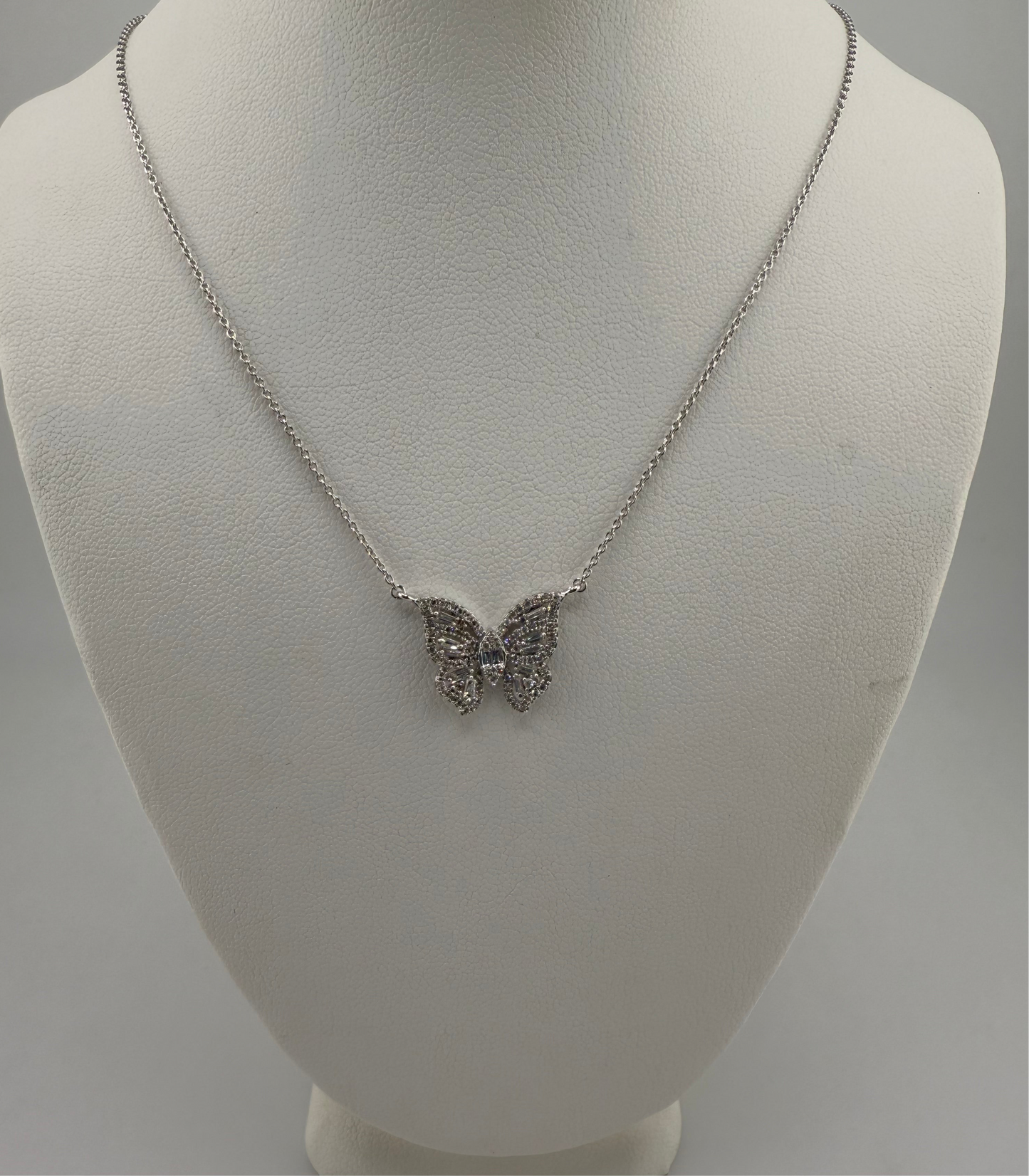 14k gold diamond butterfly pendant | 0.49 ct diamonds
