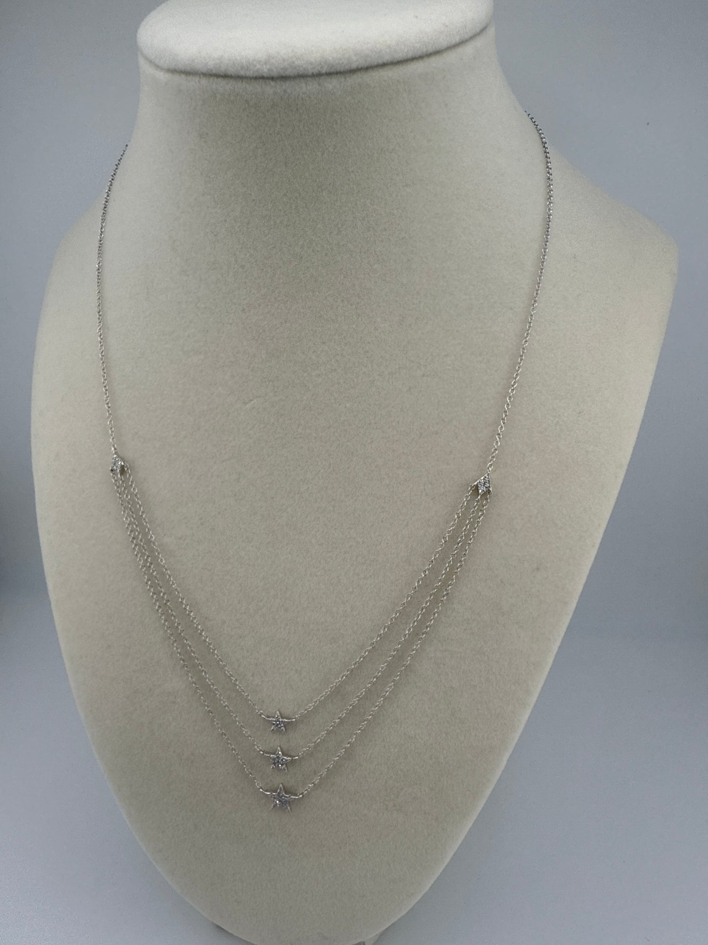 14k gold diamond star necklace
