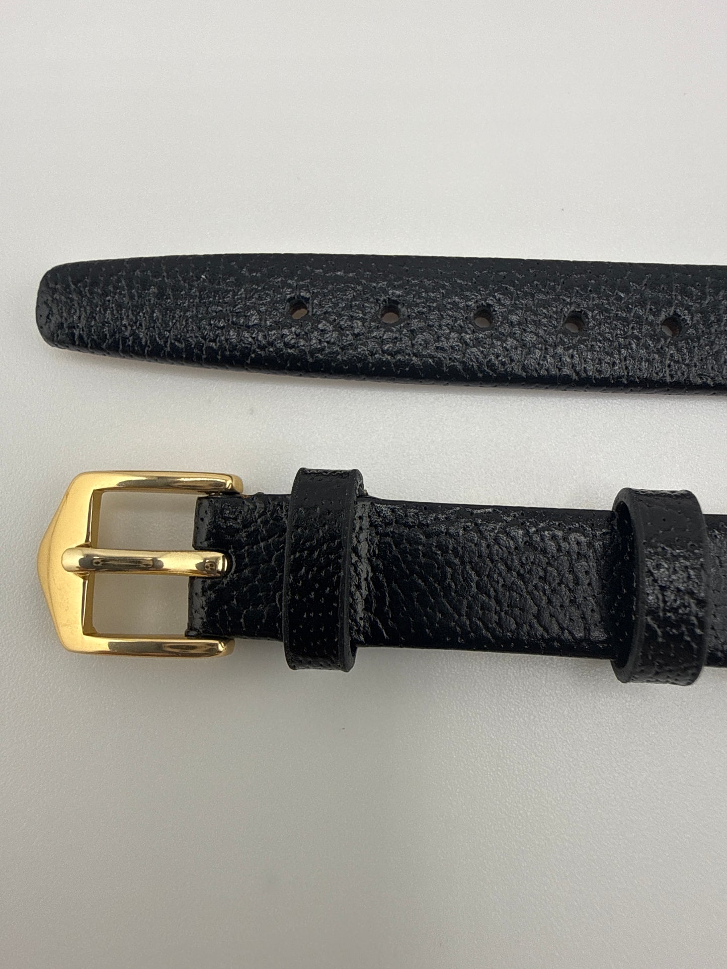 Gilden Black Flat Polished Calfskin Watchband