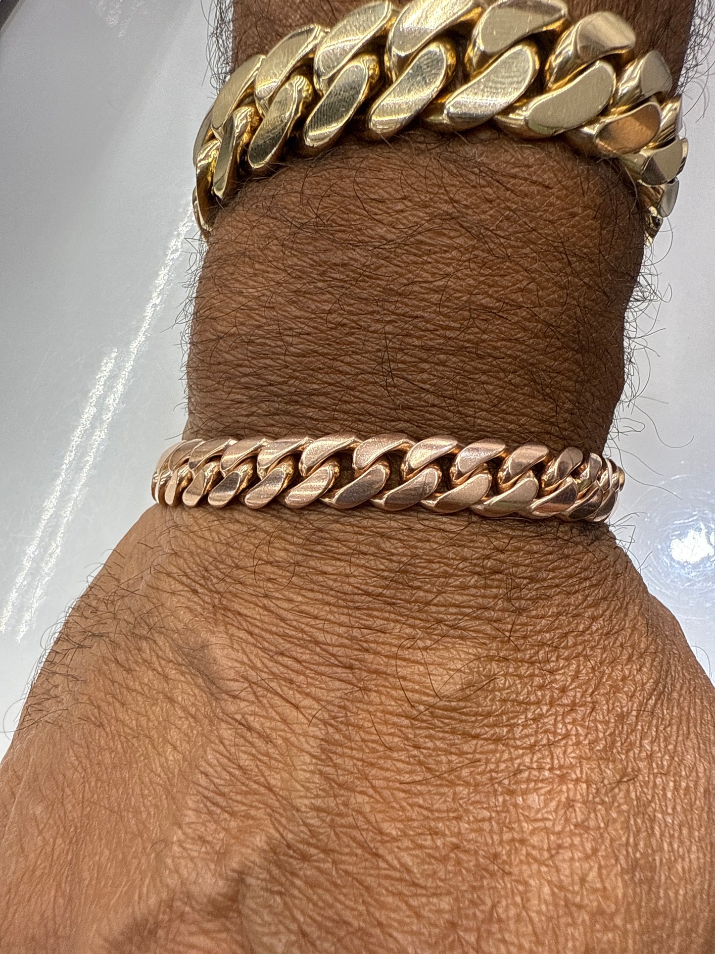 14k Rose Gold Cuban Link Solid Gold