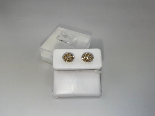 14k gold diamond earrings | 0.35 ct diamonds | screwback