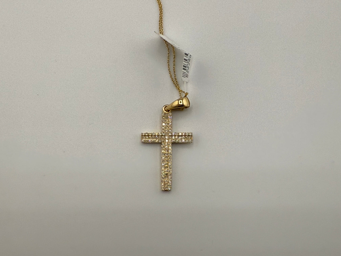 14k gold diamond cross pendant | 0.63 ct diamonds