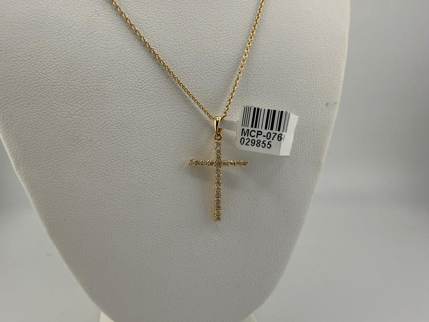 14k gold diamond cross pendant | 0.33ct diamonds